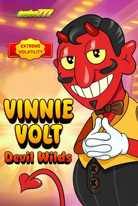 Tampilan visual slot Vinnie Volt: Devil Wilds dengan karakter iblis kartun